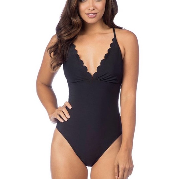 La Blanca Other - La Blanca Petal Pusher Solid Halter One Piece Swim
